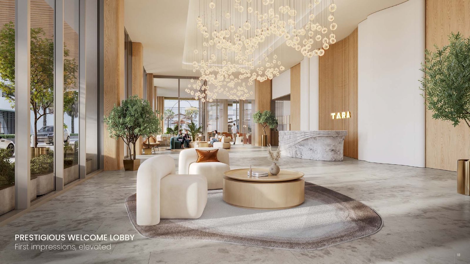 Luxury lobby entrance at Tara Park by Modon Al Reem Island Abu Dhabi