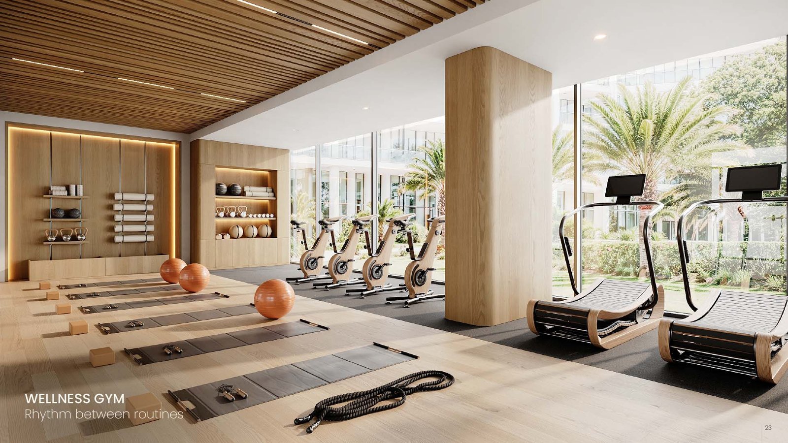 Modern wellness gym at Tara Park by Modon on Al Reem Island Abu Dhabi